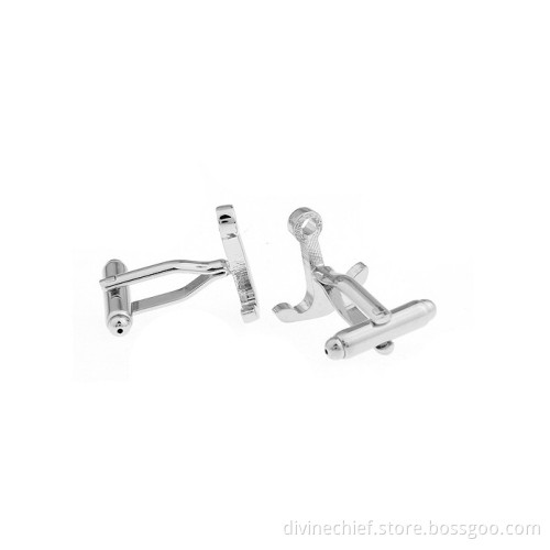 Cufflinks Factory China Wholesale Supply Mens Cufflinks Customized Ship's Anchor Metal Brass Cufflinks